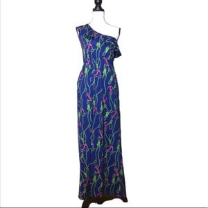 Tracy Negoshian Navy Anchor Maxi Dress size ads